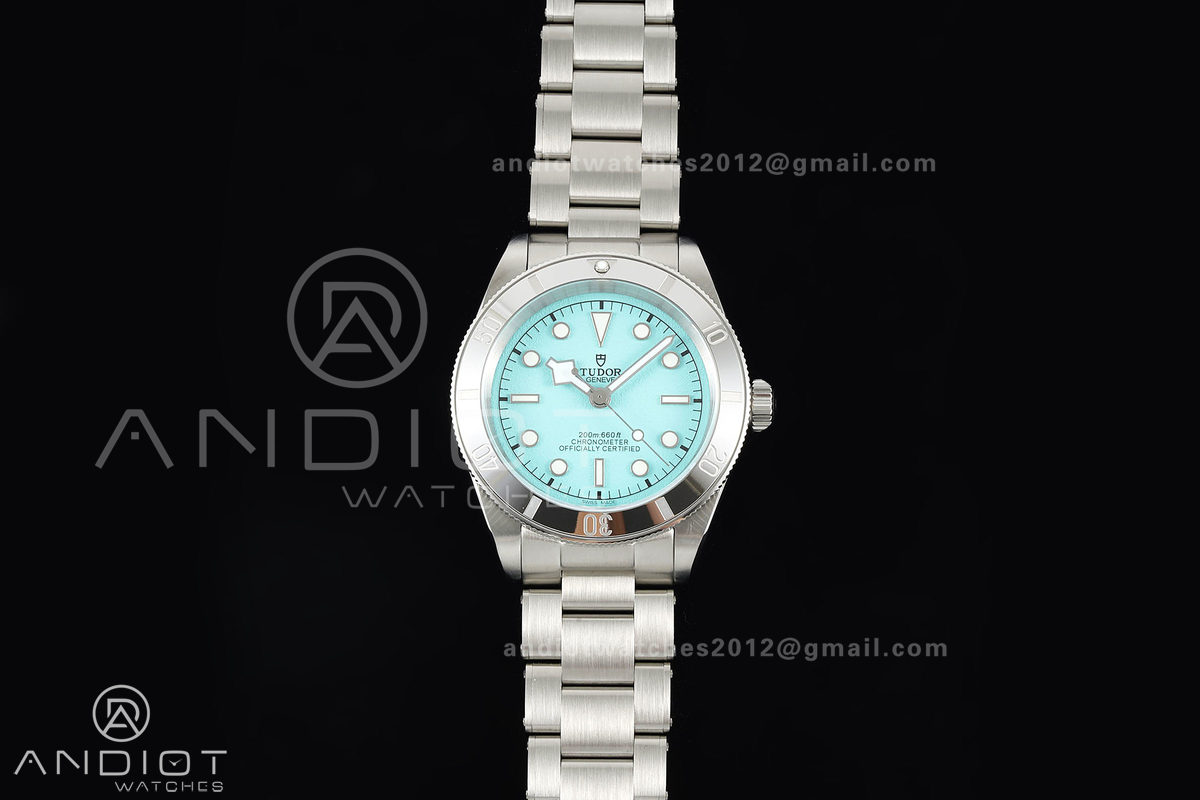 Black bay 41 BLF 1:1 Best Edition Polishing Bezel Tiffany Blue Dial on Rivet Strap A2824